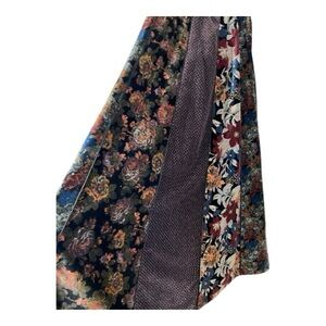 Vintage Century Boston Floral paneled Velveteen Maxi Skirt